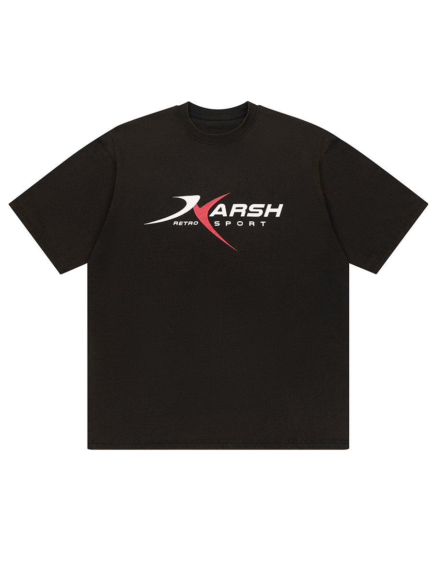 Harsh and Cruel 23SS 復古品牌logo水洗短袖 HX232020269