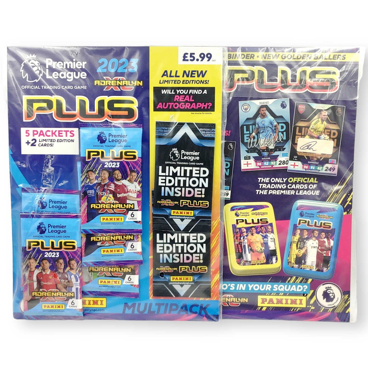 Panini英超Plus22/23咭五包裝(6張裝)+2限定卡