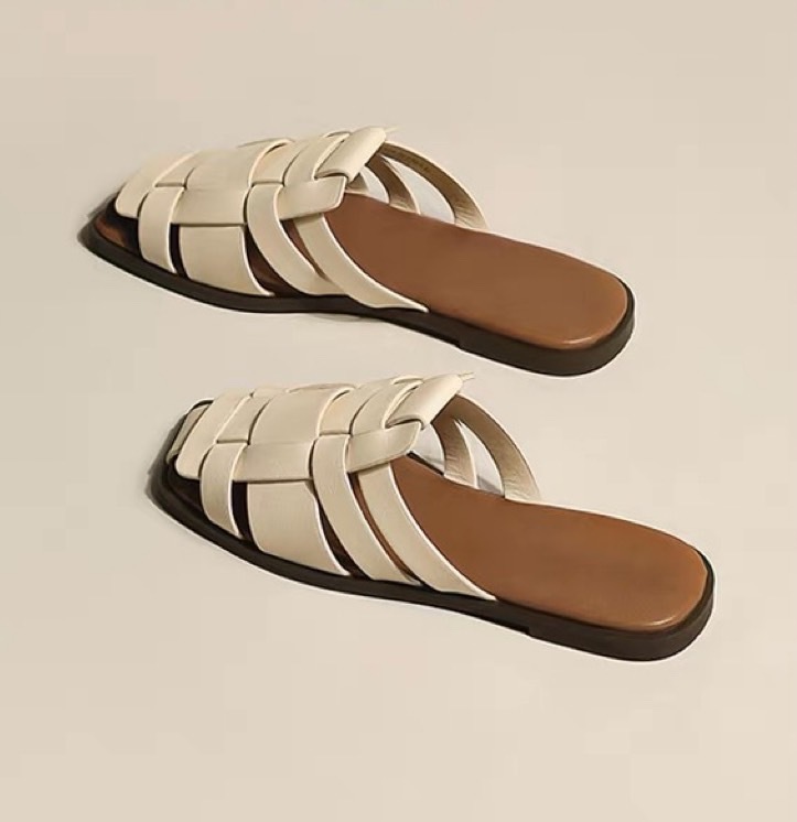 《1763》半包休閒編織拖鞋