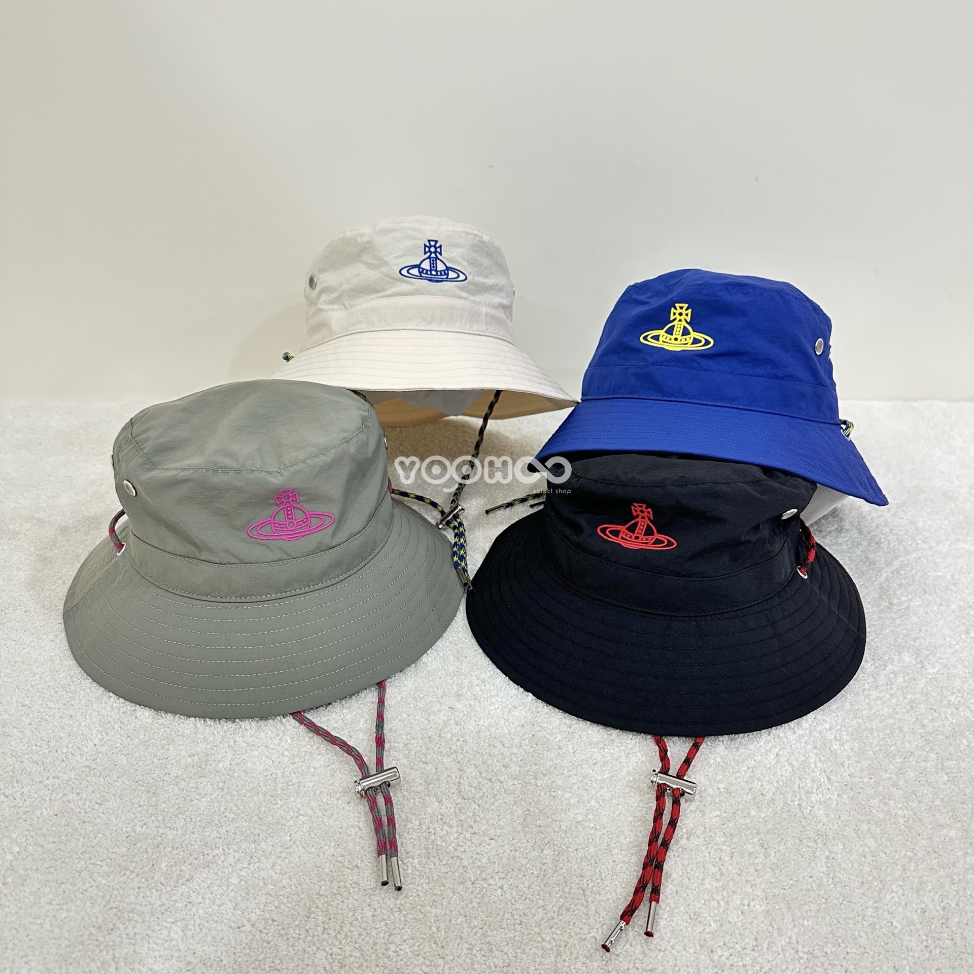 Vivienne Westwood ORB刺繍漁夫帽logo 土星防曬遮陽