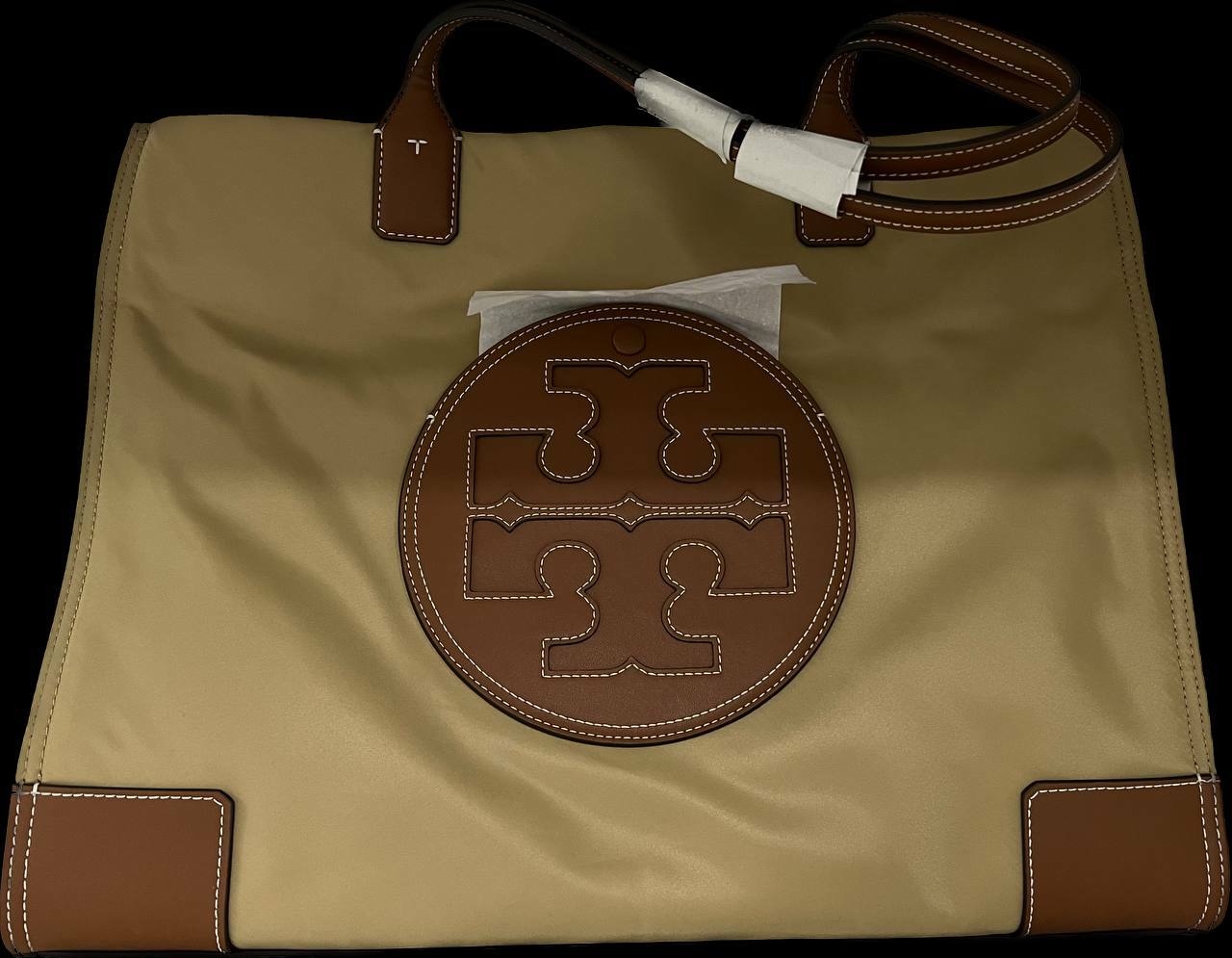 [S] TORY BURCH ELLA TOTE BAG,COCOA SAND, 139774-250 (STB352)