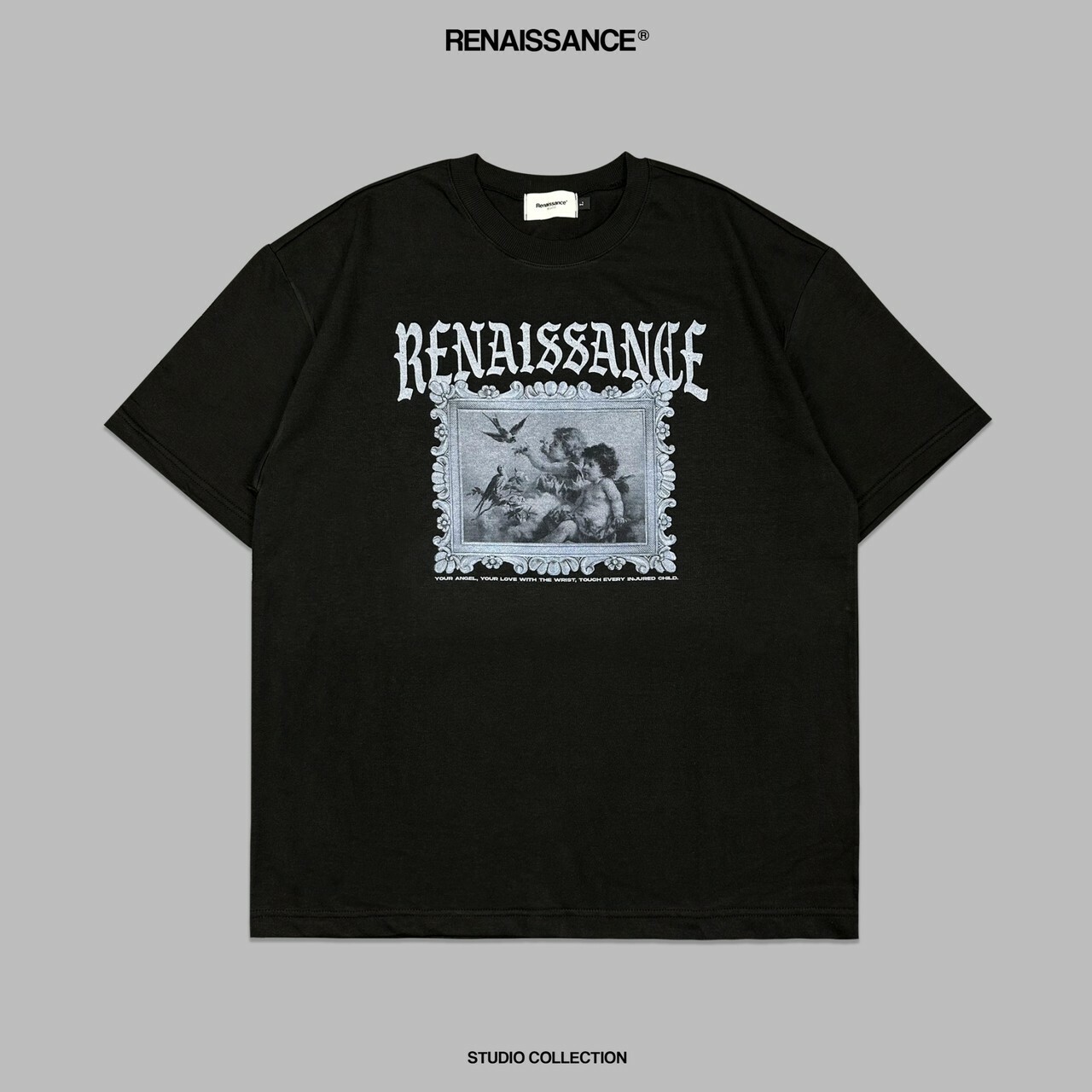 RENAISSANCE 天使畫框 黑灰Logo 短袖 T ‘’ Angels Frolic Frame Tee ‘’