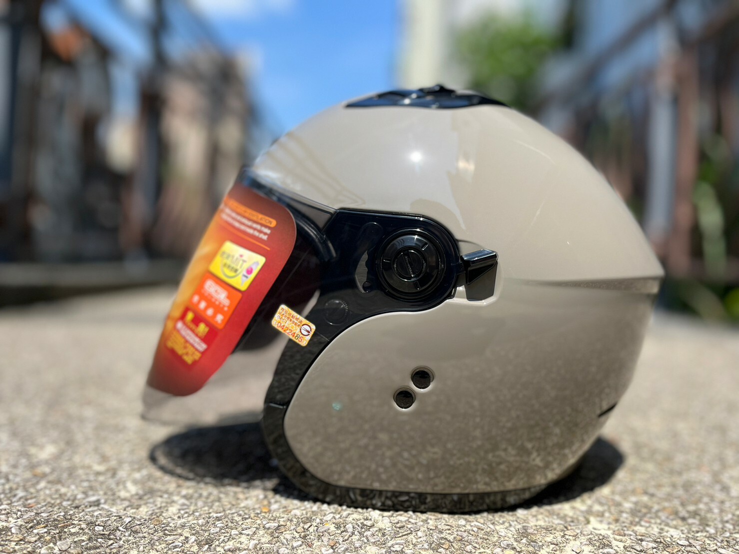 SOL SO-12 素色 煙燻茶 3/4罩