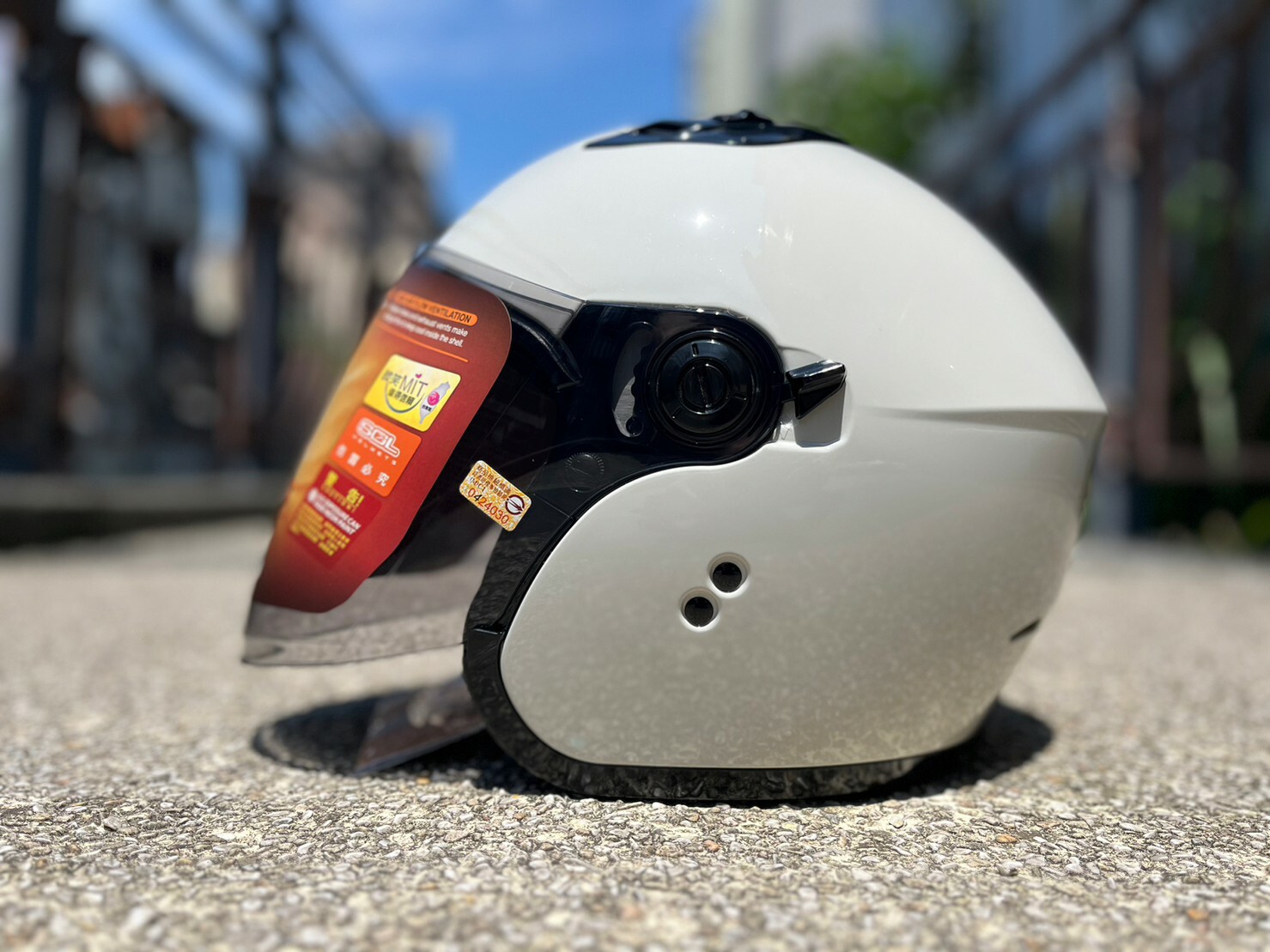 SOL SO-12 素色 奶蓋灰 3/4罩