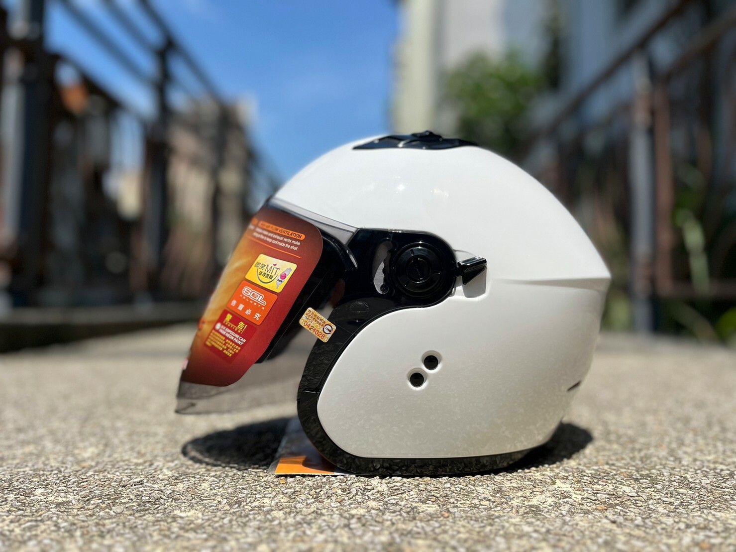 SOL SO-12 素色 白 3/4罩