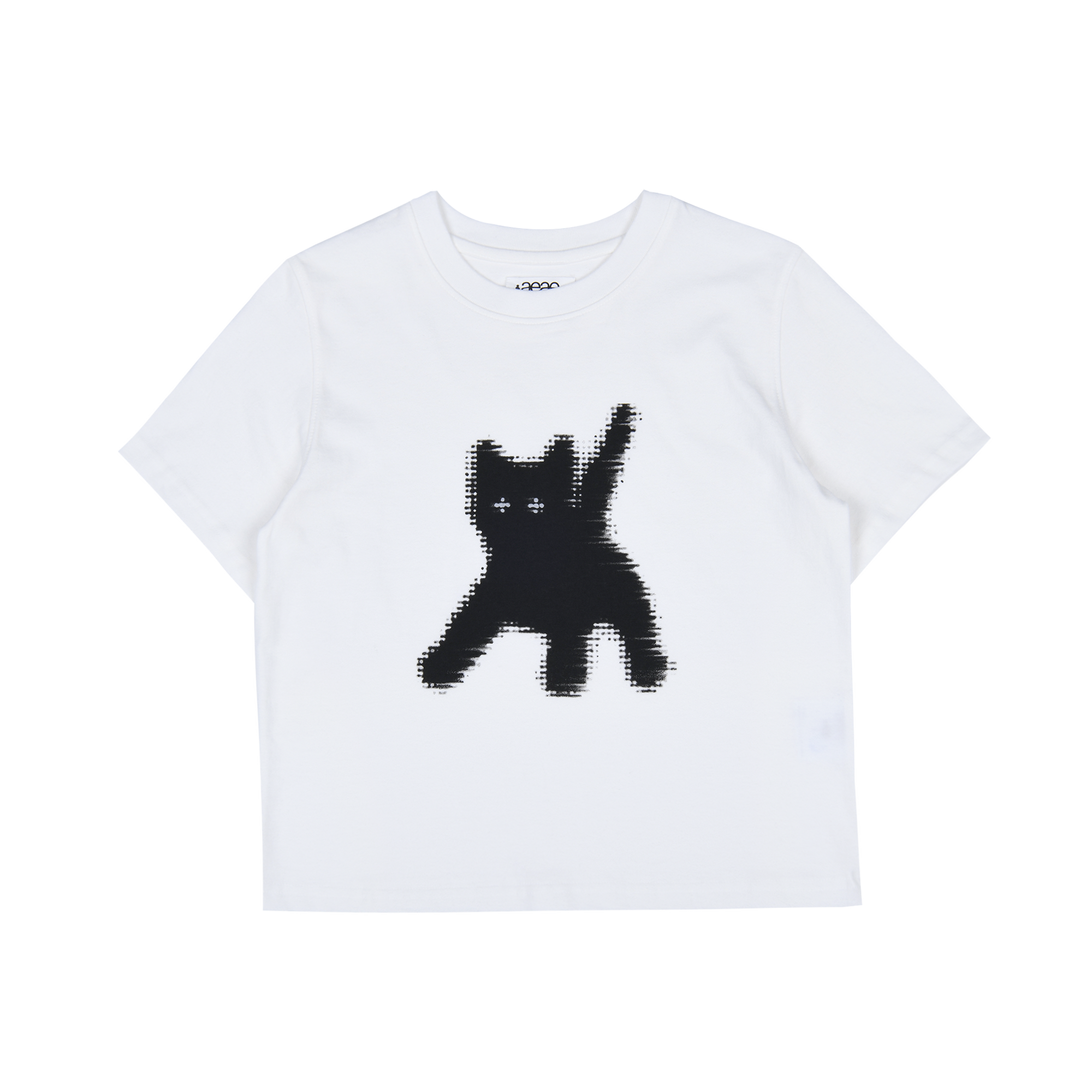 AEAE - FLASHED CATS EYE CROP T-SHIRTS [WHITE]