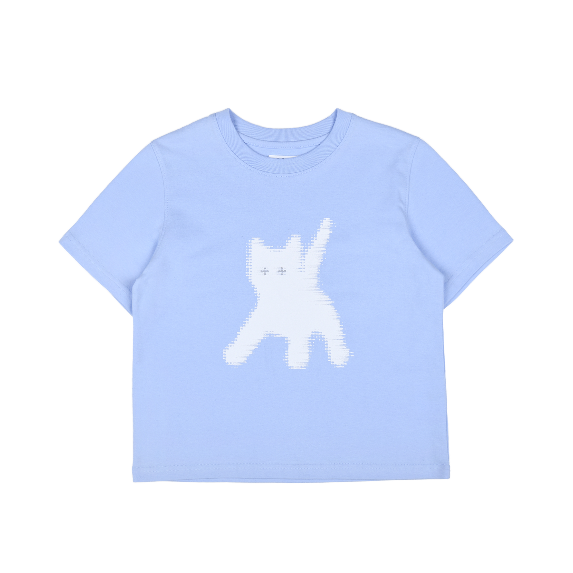 AEAE - FLASHED CATS EYE CROP T-SHIRTS [SKYBLUE]
