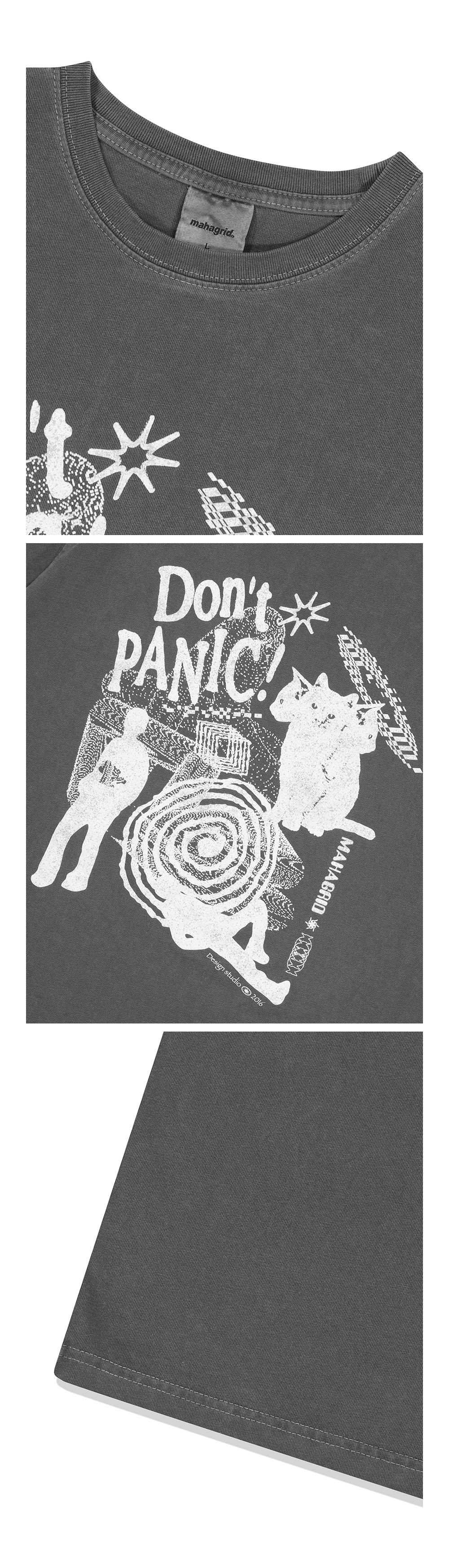 ★MAHAGRID★ DON’T PANIC PIGMENT TEE MAHAGRID DON'T PANIC PIGMENT TEE