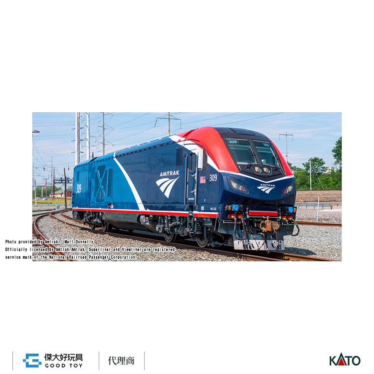 KATO　17736-L　ALC-42チャージャーアムトラックフェーズⅦ#312 17736-L ALC-42 Charger Amtrak Phase VII #312 (N scale)