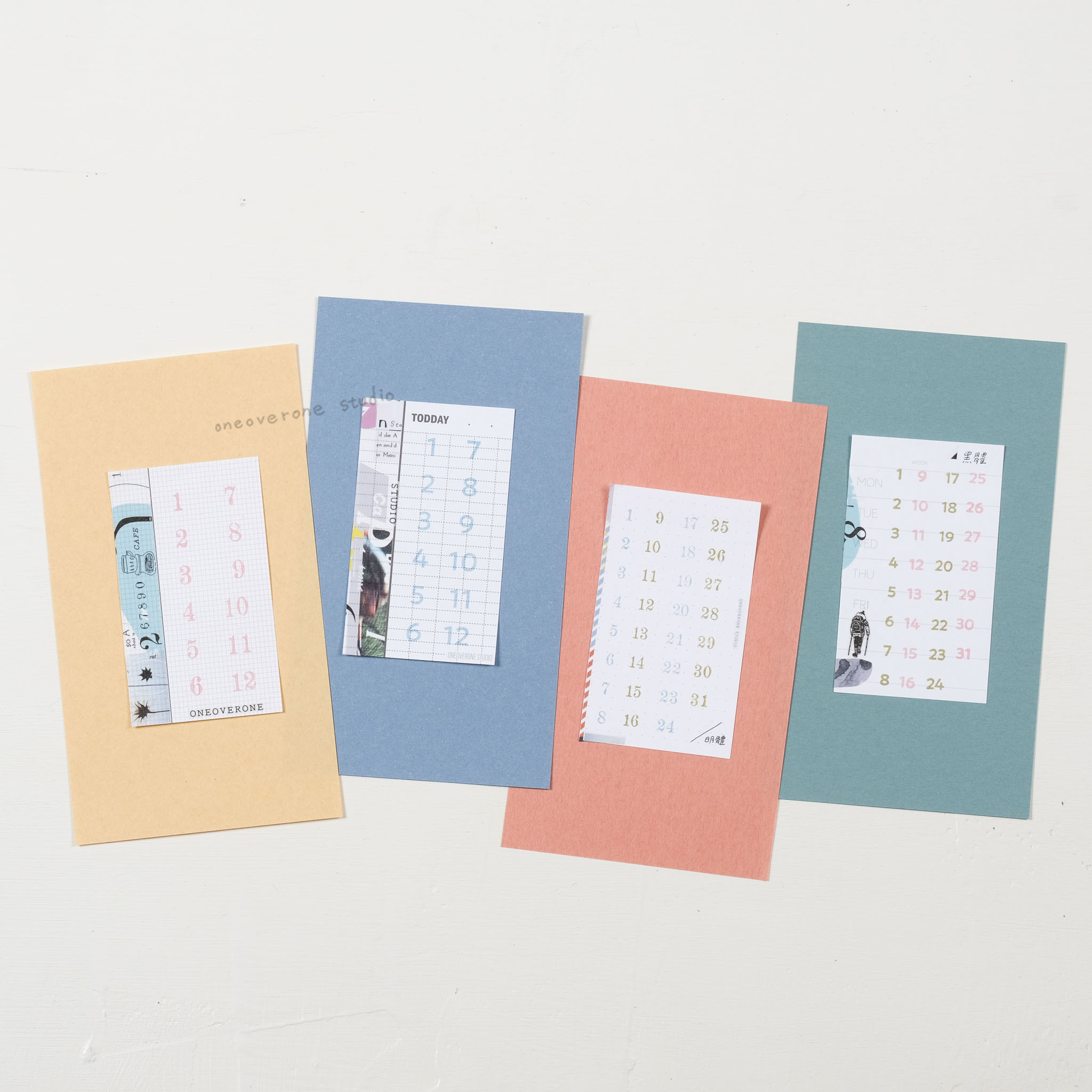 1~12．1~31 數字棒 膠版印章｜一分之一工作室 臺灣