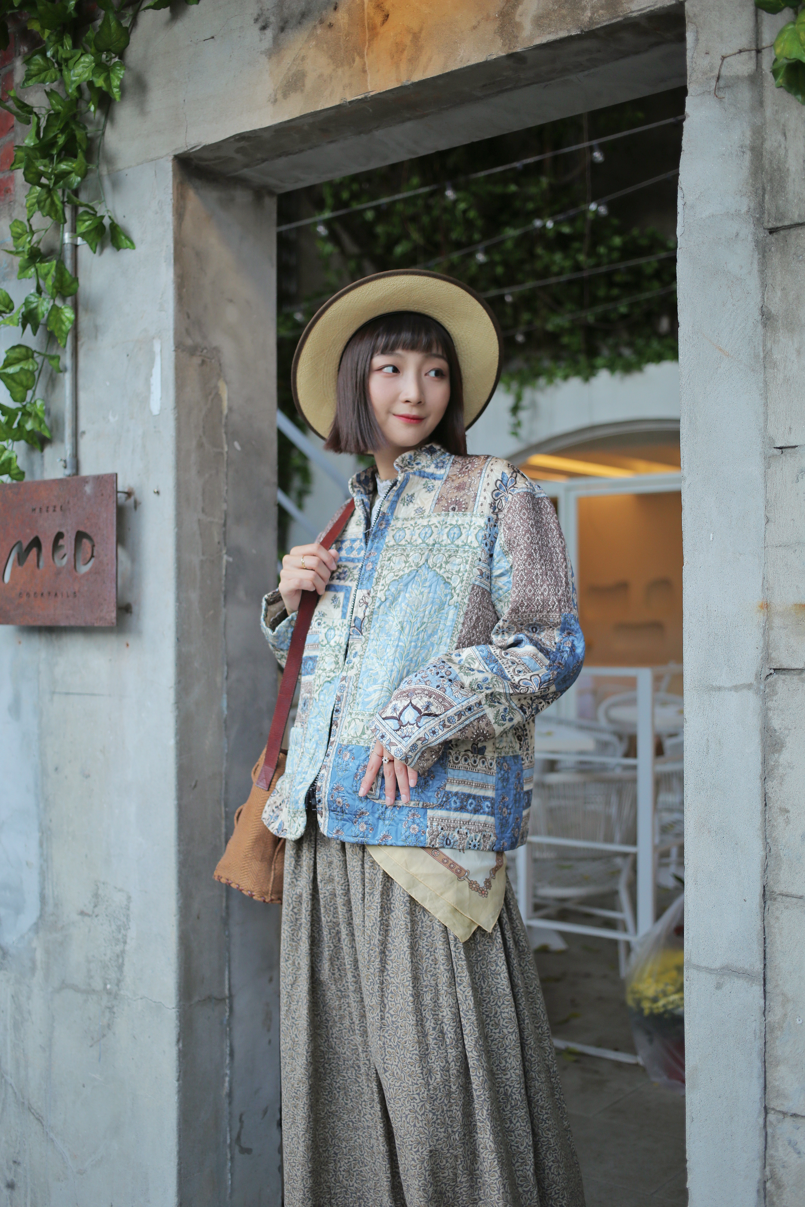 Vintage jacket / 古著藍色民俗風外套