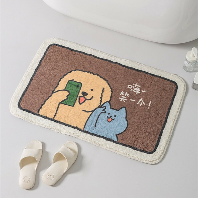 《2123》萌趣可愛小圖地墊((仿羊絨))
