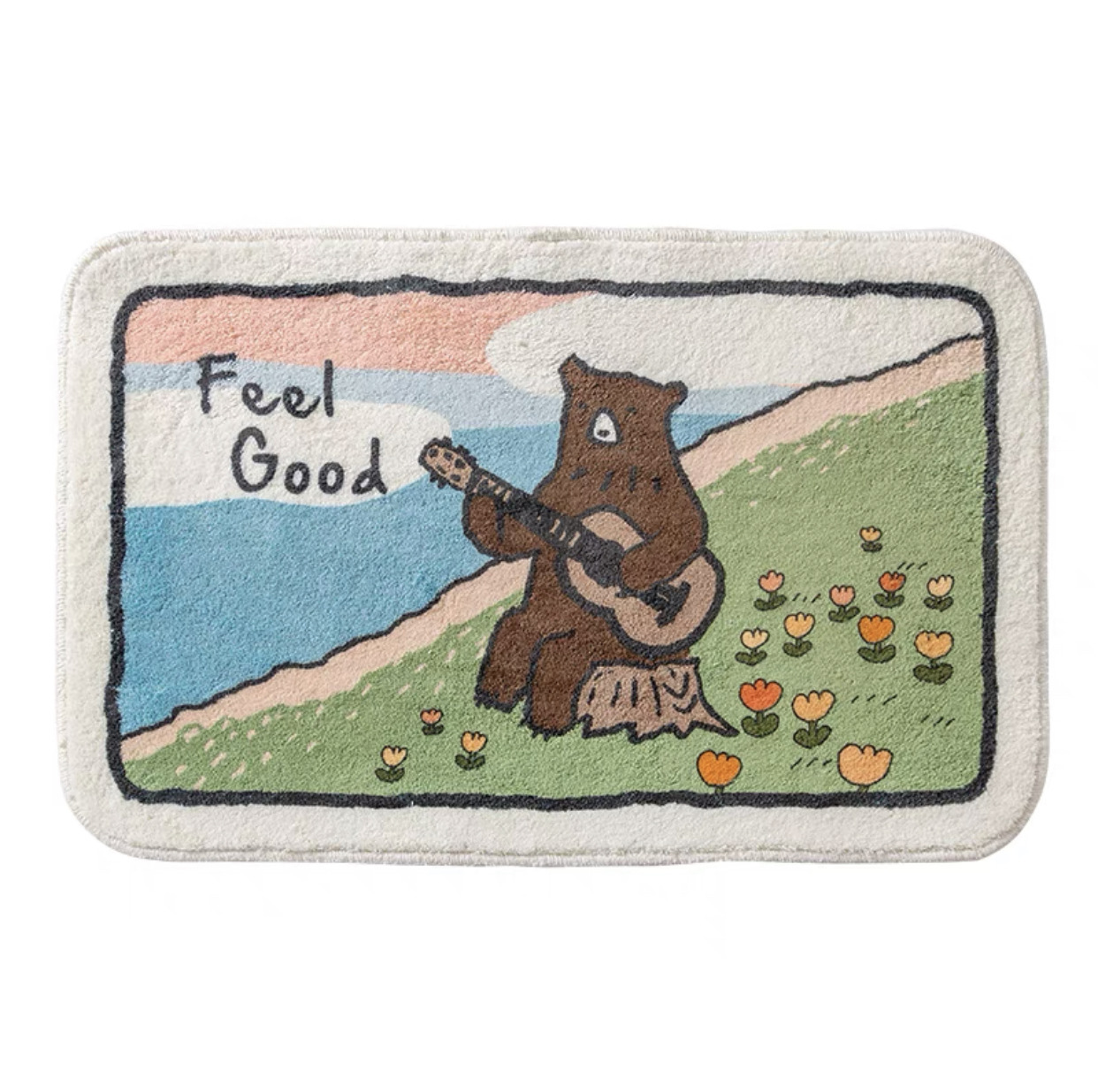 《2123》萌趣可愛小圖地墊((仿羊絨))