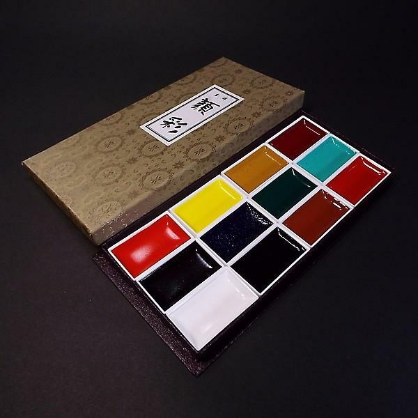 12色顏彩 塊狀水彩 萬順特製｜日本吉祥顏彩