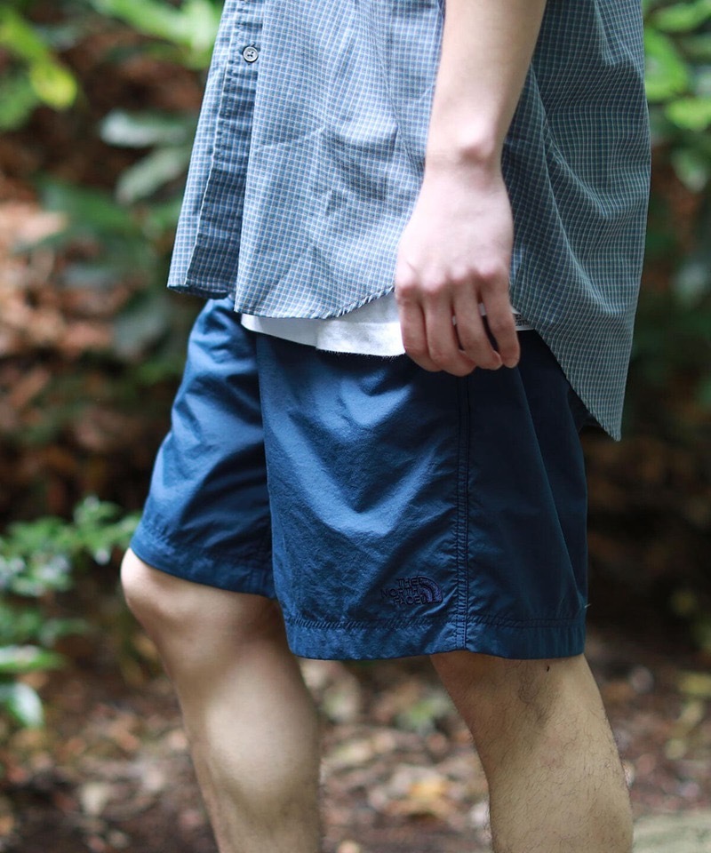 THE NORTH FACE 紫標×BEAMS Nylon Logo Shorts 機能速乾防水