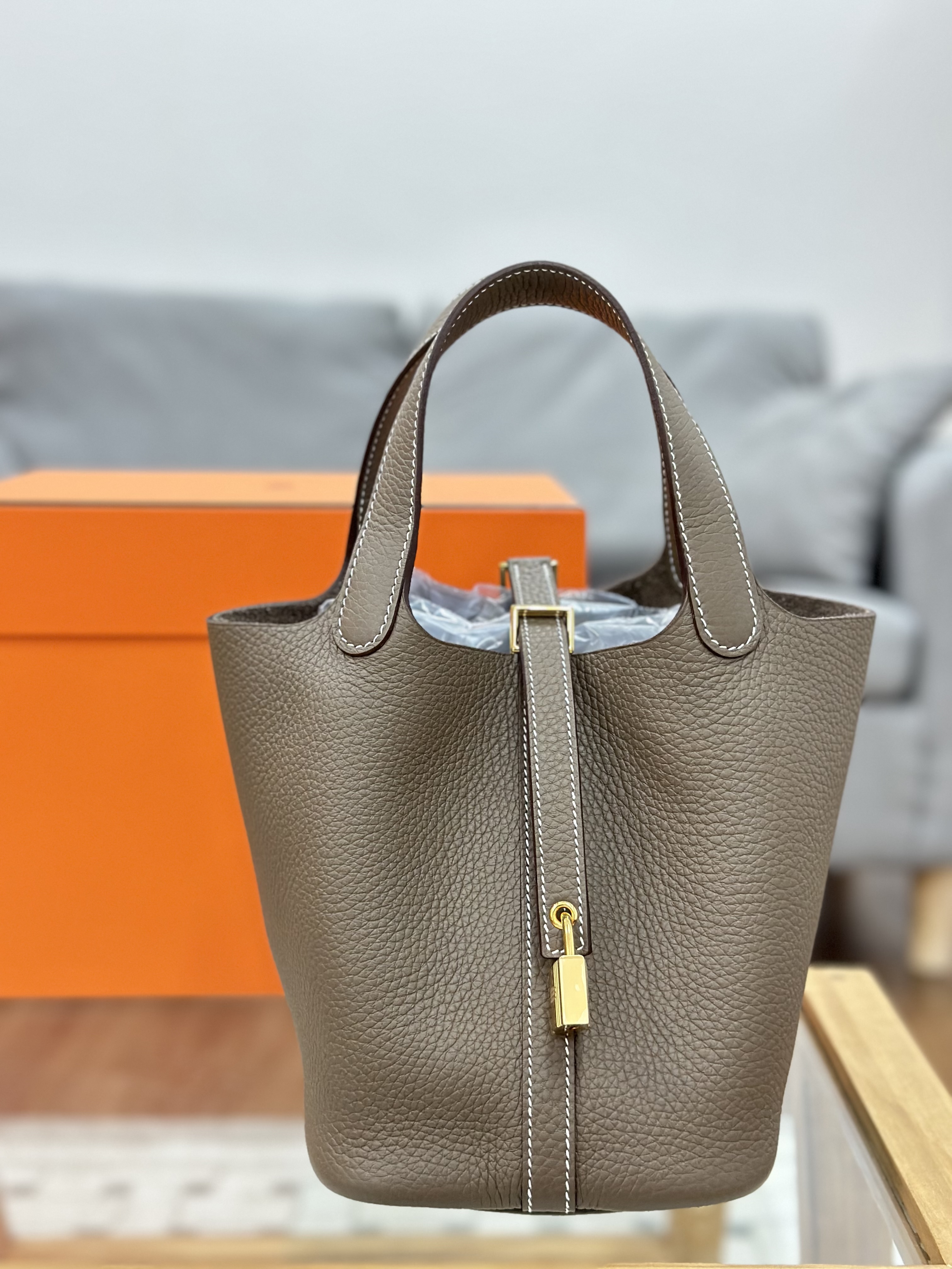 Hermes Picotin 18 etoupe 金扣