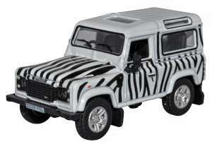 Oxford 76LRDF013 1:76 Safari Land Rover Defender 90 吉普車.黑白