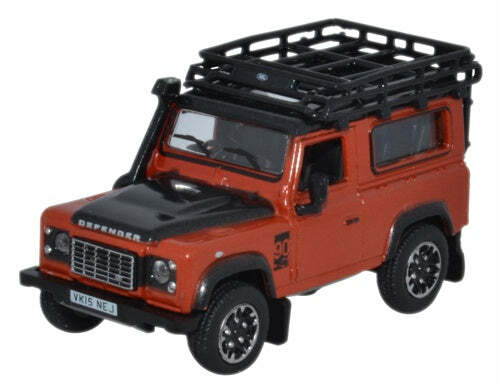 Oxford 76LRDF008AD 1:76 Land Rover Defender 90 Phoenix Orange Adventure 吉普車.橘