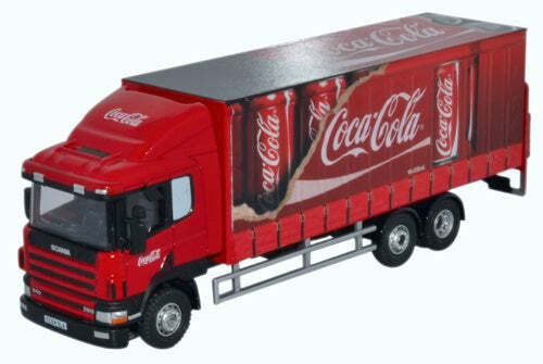 Oxford 76S94004CC 1:76 Scania 94D 6 Wheel Curtainside Coca Cola 可口可樂大貨車