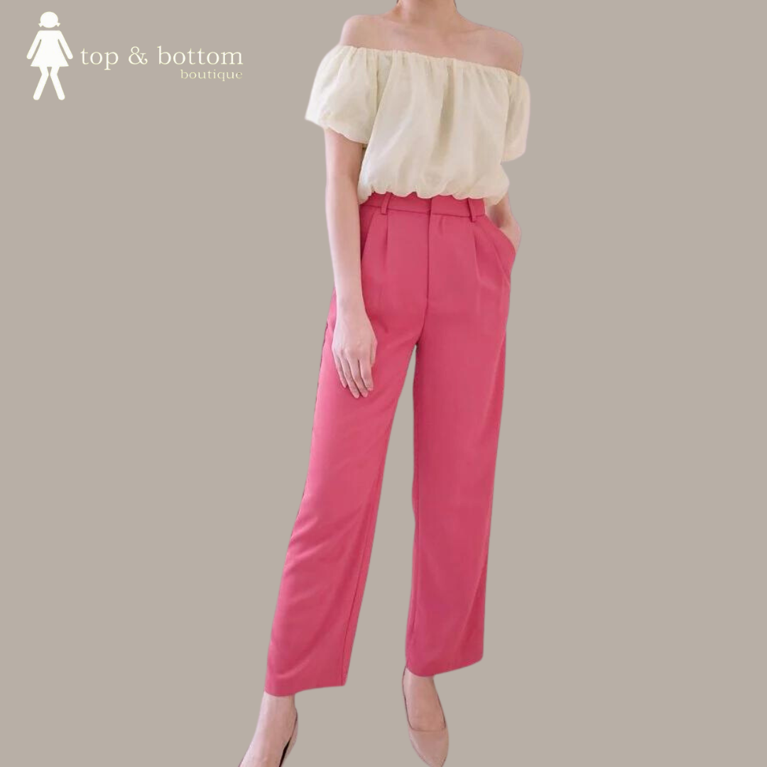 SOLID HIGH WAISTED PANT