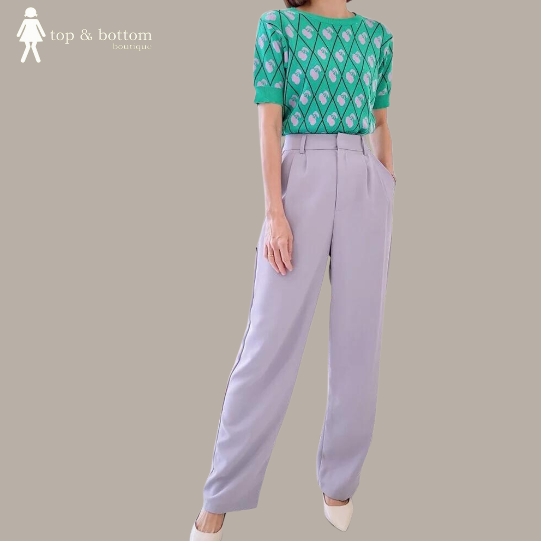 SOLID HIGH WAISTED PANT