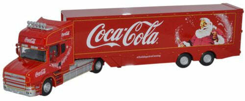 Oxford 76TCAB004CC 1:76 Coca Cola T Cab Box Trailer 可口可樂聯結車.聖誕塗裝