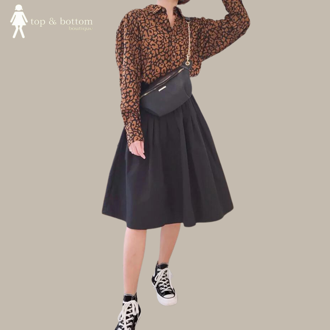 PAPERBAG WAIST ALINE SKIRT