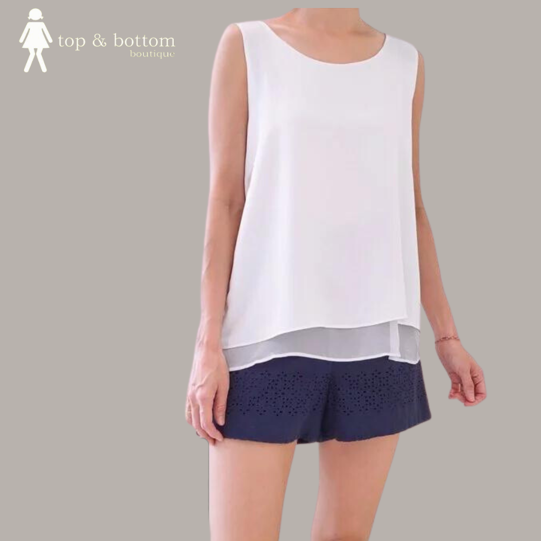 ZIP BACK COTTON LACE SHORTS