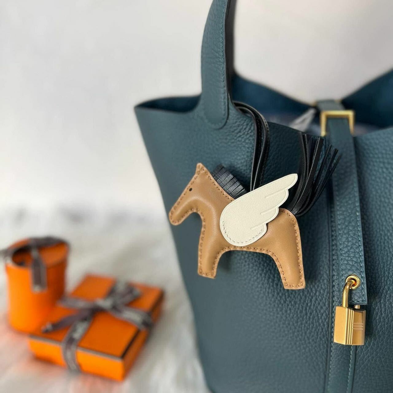 HERMES PM飛馬 奶茶X黑白 B30-M