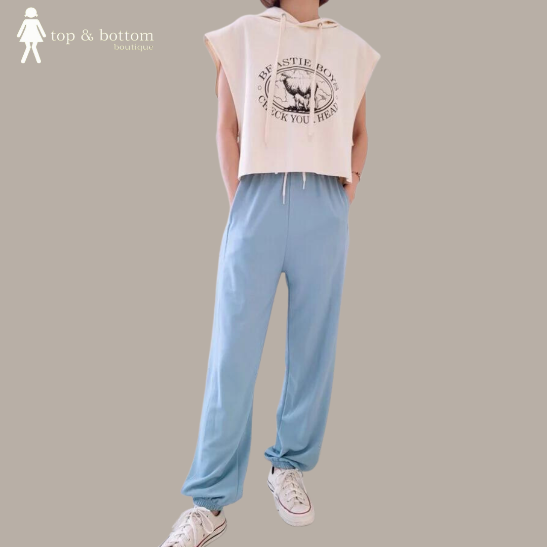 RUBBER WAIST LONG PANT