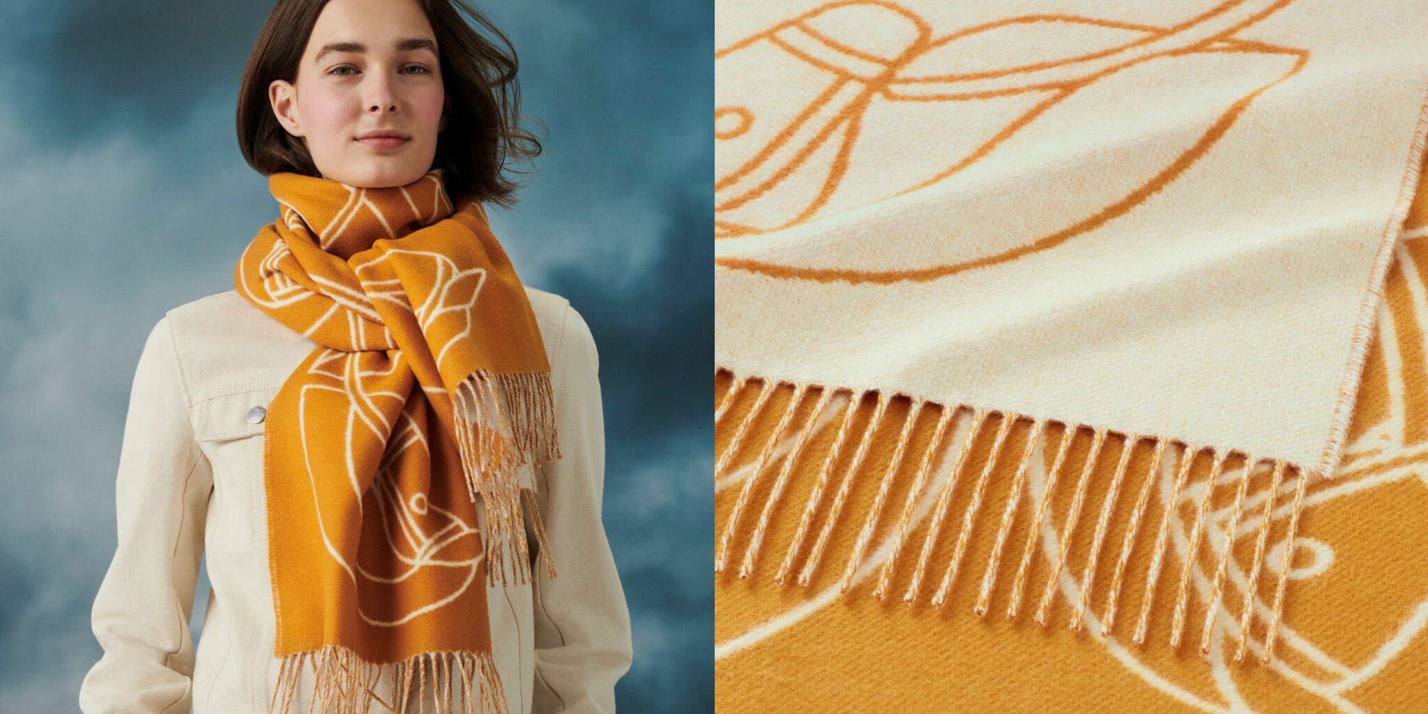 HERMES 100% Cashmere 加長加闊 VIP 款 B37-M