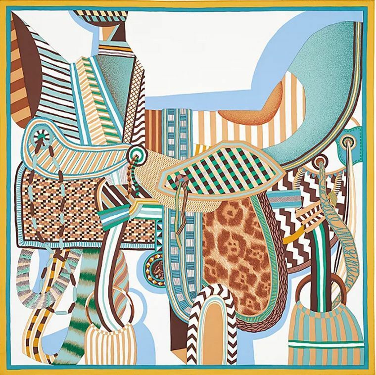 HERMES 90X90 絲巾 B52-M