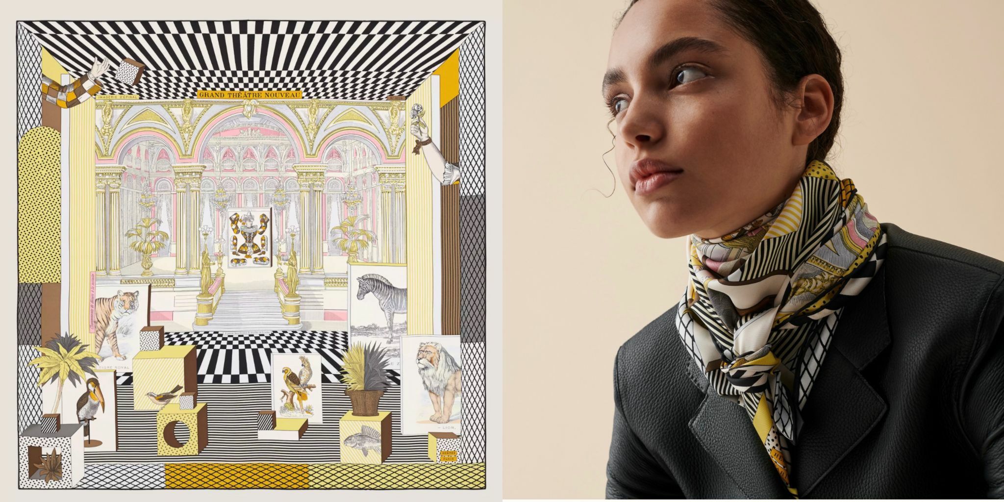 HERMES 90X90 絲巾 B58-M