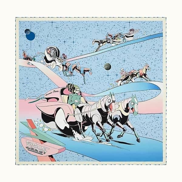 HERMES 90X90 絲巾 B59-M