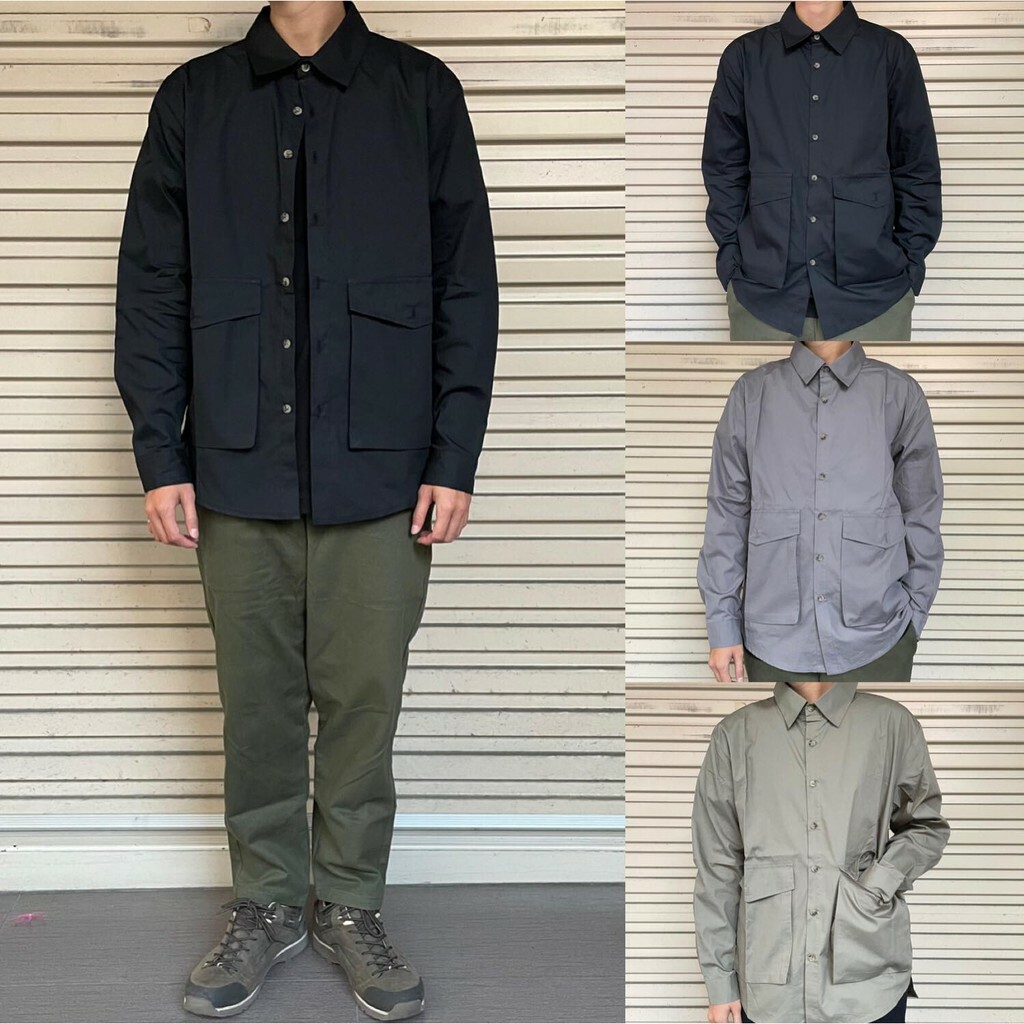☆ETW☆【EASY TO WEAR】自訂款 秋冬 下擺 大口袋 法式工裝 襯衫 休閒襯衫 工裝襯衫 口袋襯衫 長袖襯衫
