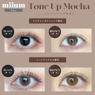 [防UV] miium 1 Day Tone Up Mocha 日拋有色彩妝隱形眼鏡｜每盒10片