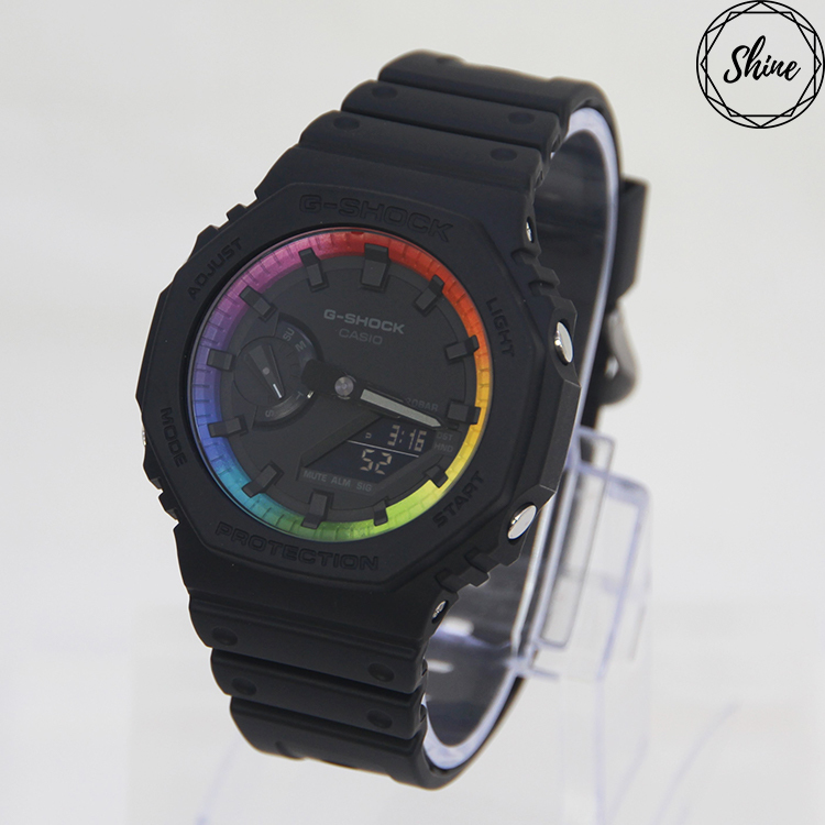 客製 GA-2100-1A1 彩虹外圈手錶