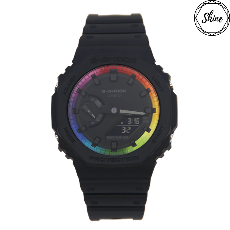 客製 GA-2100-1A1 彩虹外圈手錶