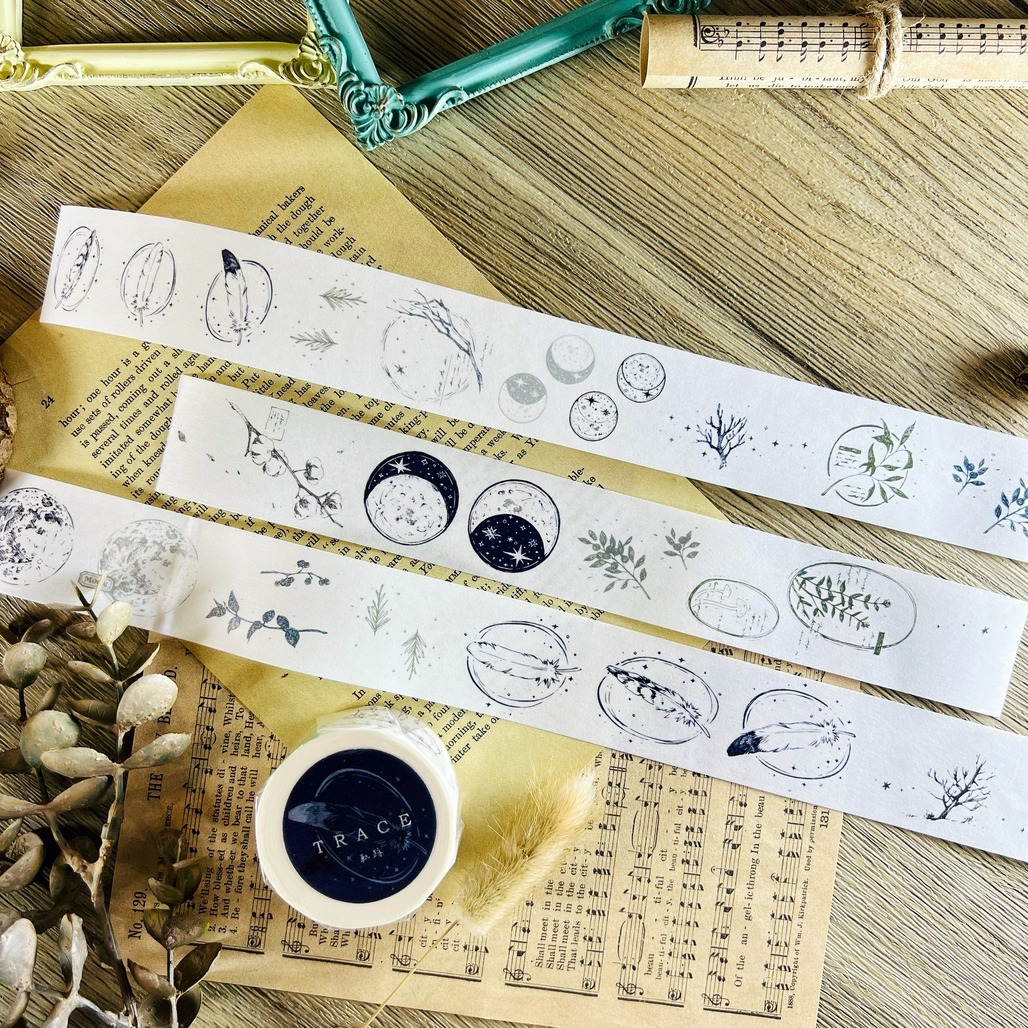 杏仁鹿Lucky Deer ． TRACE 軌跡 3.5cm和紙膠帶 <整捲/分裝>