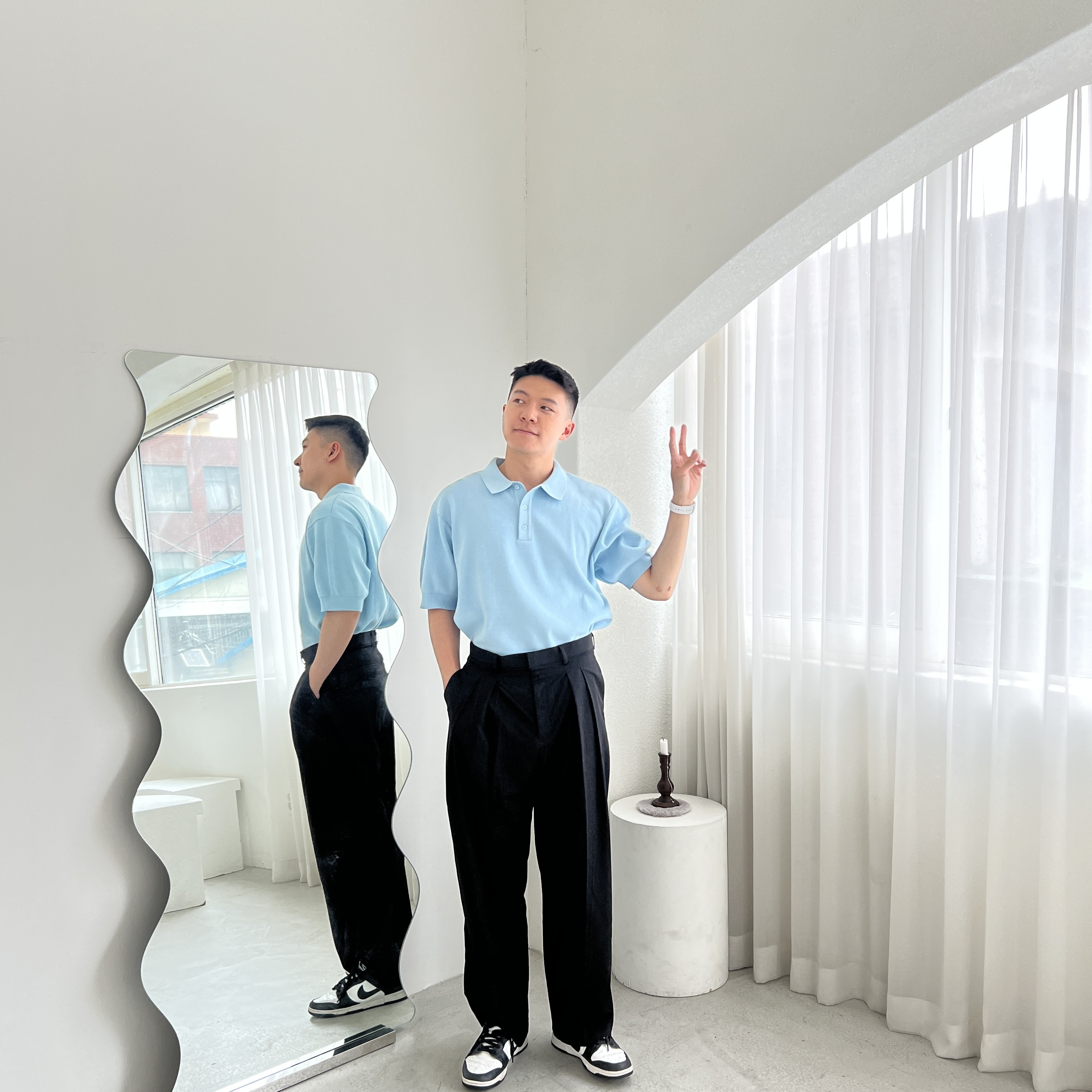 現貨｜垂墜感慵懶打褶西裝褲