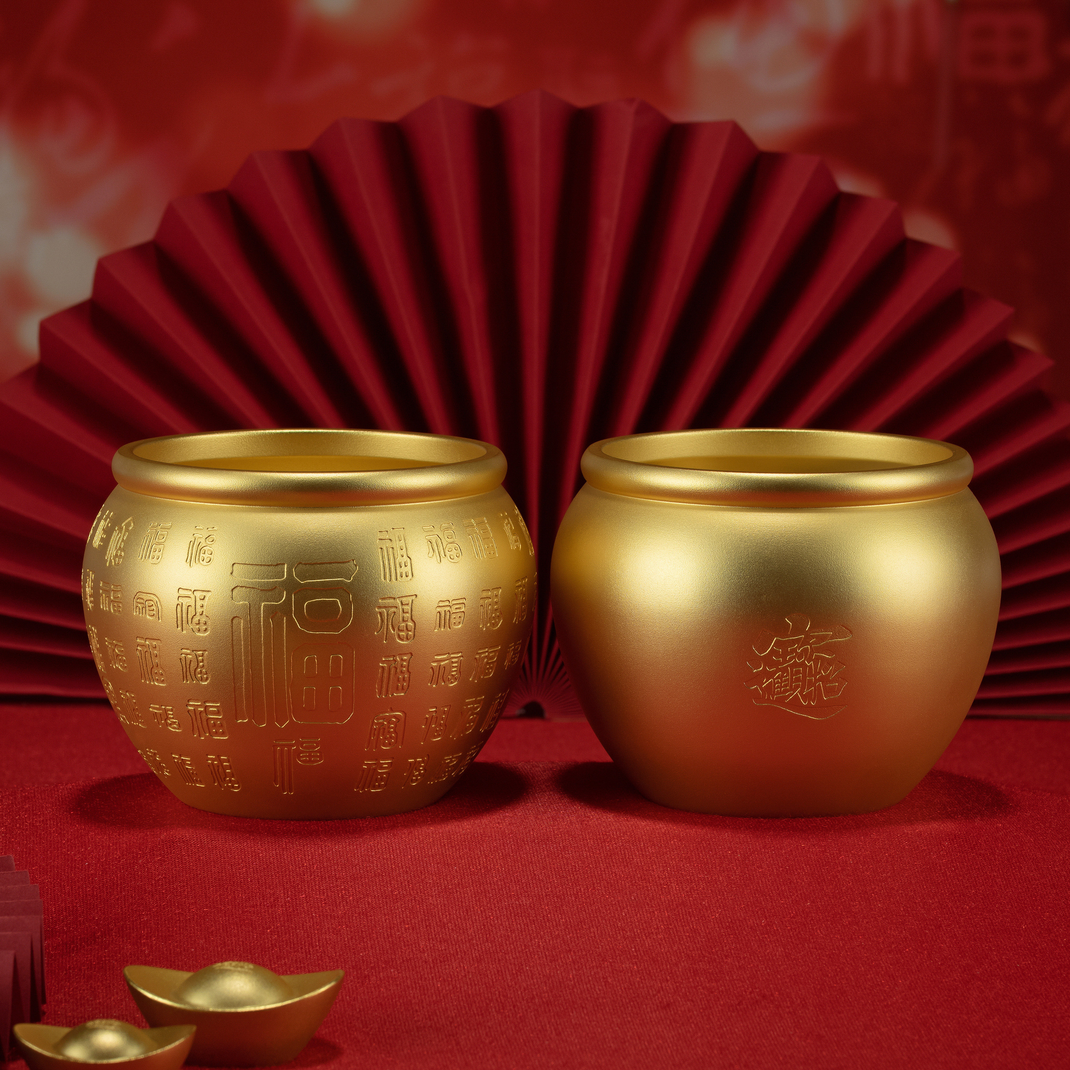 百福缸｜招財進寶缸(24K真金鎏鍍版)