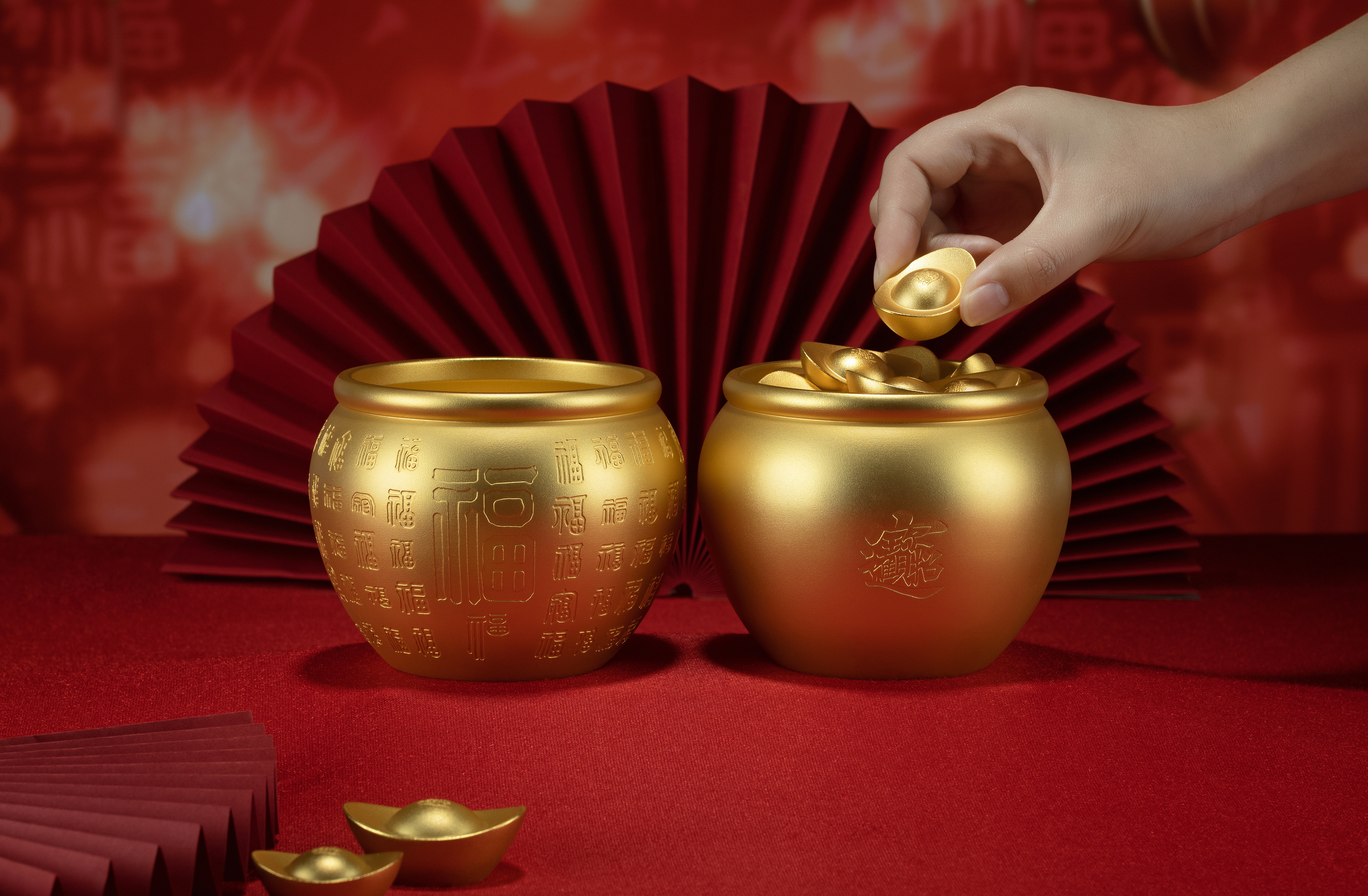 百福缸｜招財進寶缸(24K真金鎏鍍版)