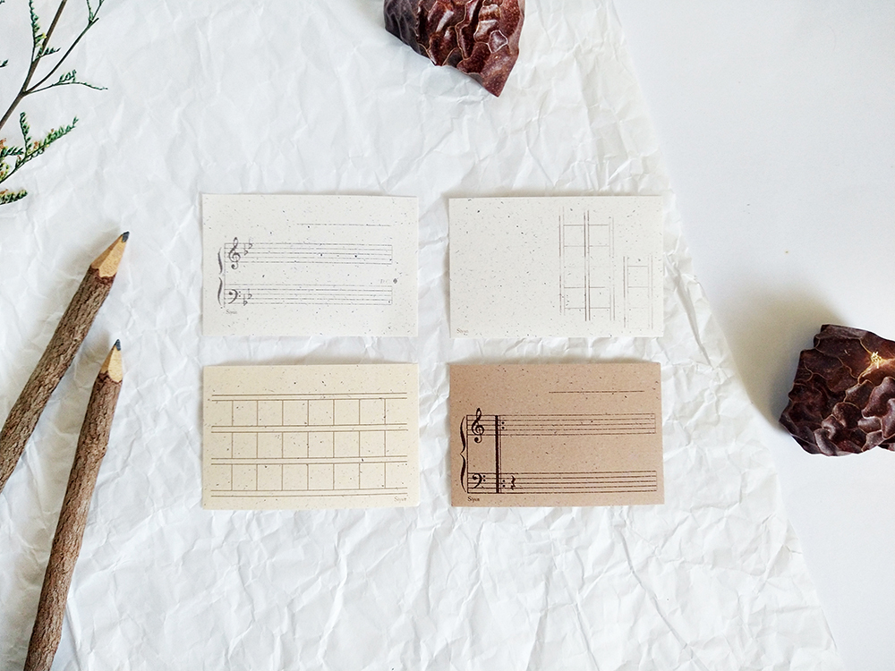 無色綻放 ． 原稿用紙 便箋 拼貼素材