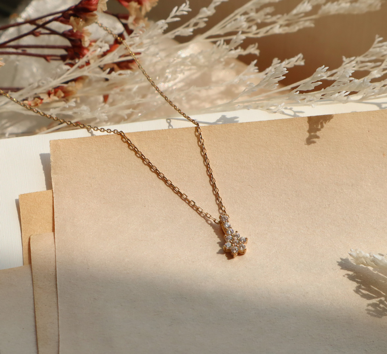 10K/雪花的祝福項鍊