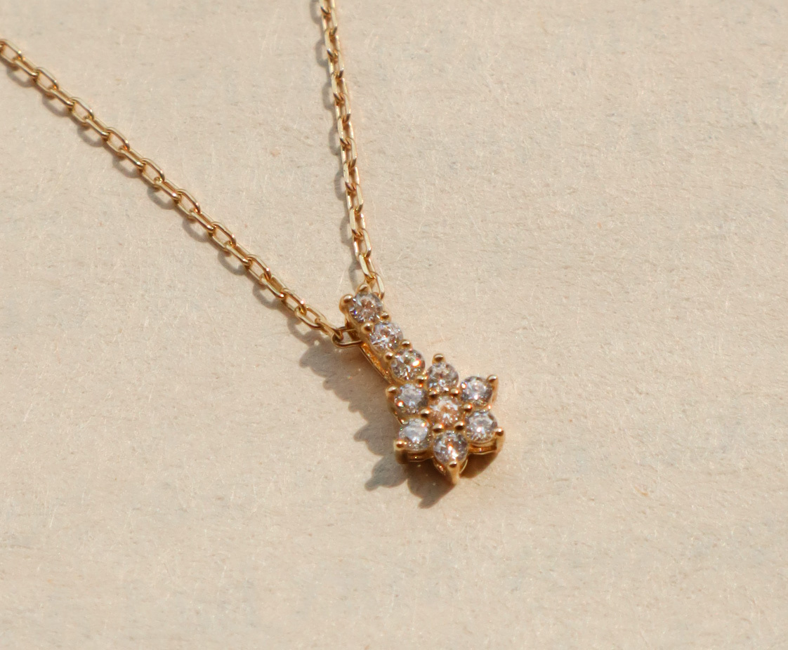 10K/雪花的祝福項鍊