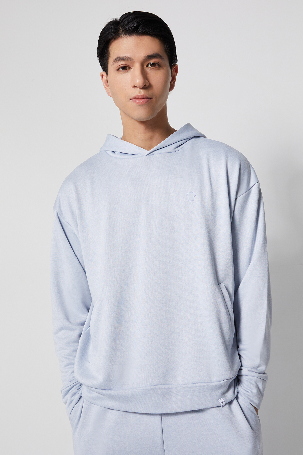 LAZEE 魚鱗布帽T UNISEX（水藍）