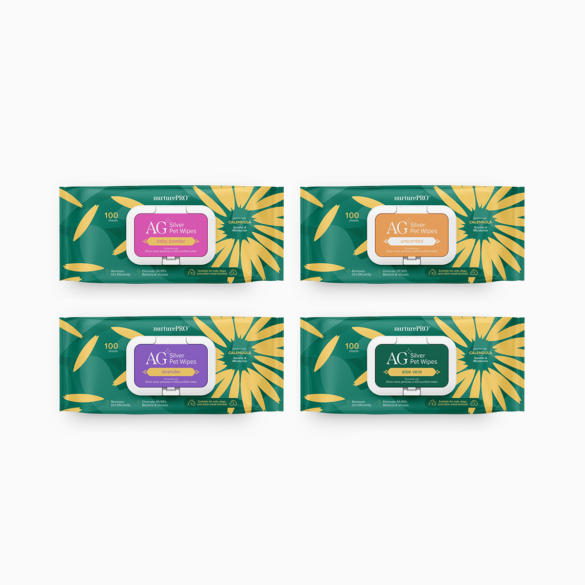 《 nurturePRO 天然密碼 》銀離子寵物濕紙巾