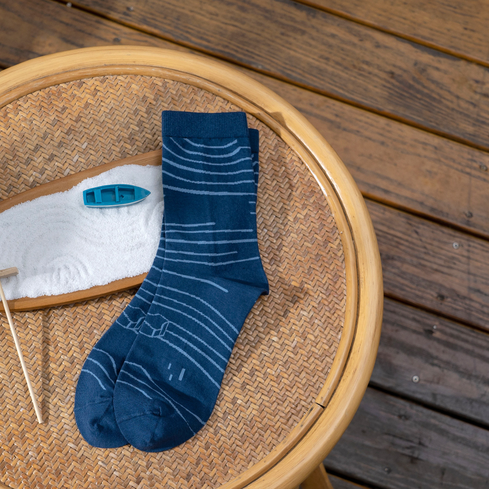 《寂寞枯山水》夕霧藍-中筒-L〈除臭〉