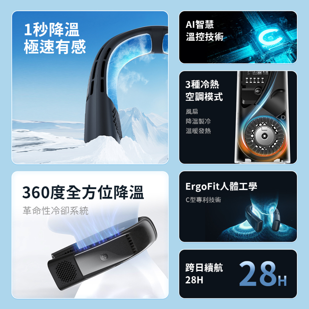 頸掛式冷暖空調