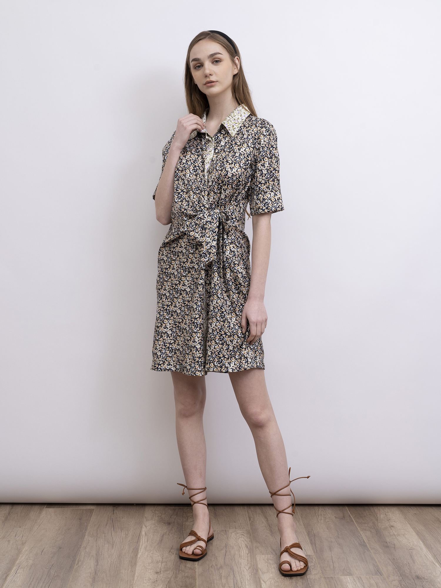 mi-tu 印花恤衫連身裙